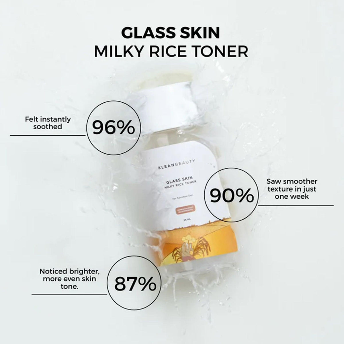 Klean Beauty Glass Skin Milky Rice Toner