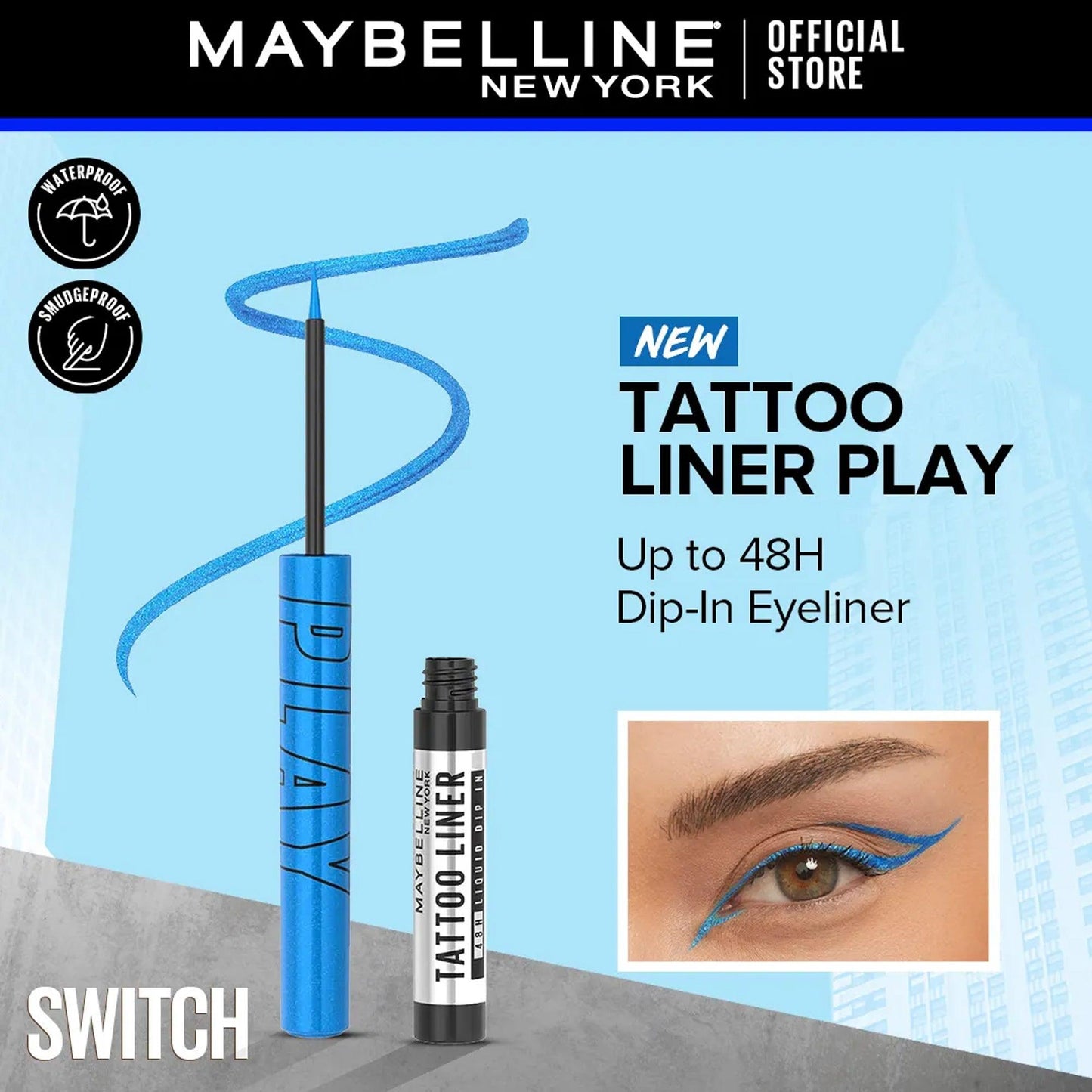 Maybelline Tattoo Liner Play 48H Liquid Dip In Eyeliner 2.1ml