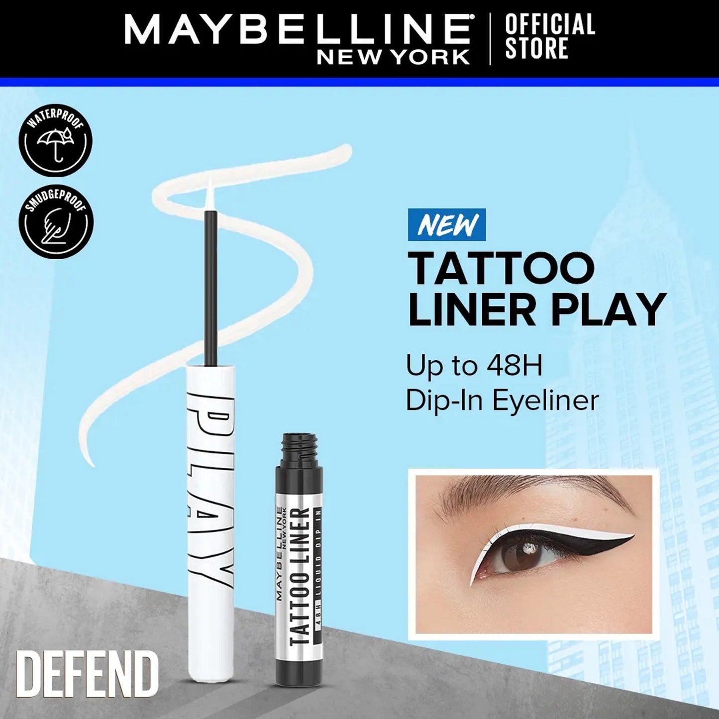 Maybelline Tattoo Liner Play 48H Liquid Dip In Eyeliner 2.1ml