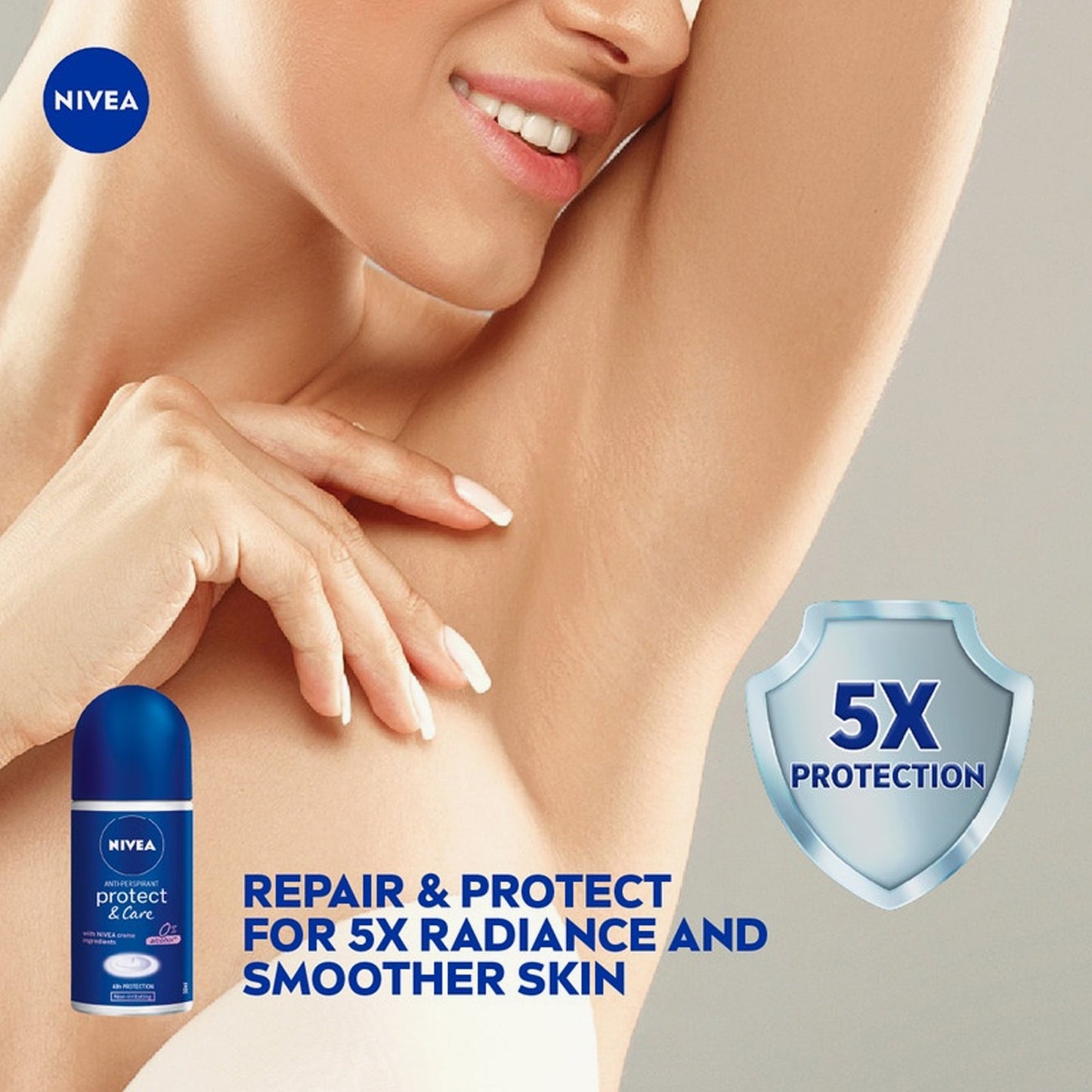 Nivea 48H Protect & Care Anti-Perspirant Roll On For Women 50ml