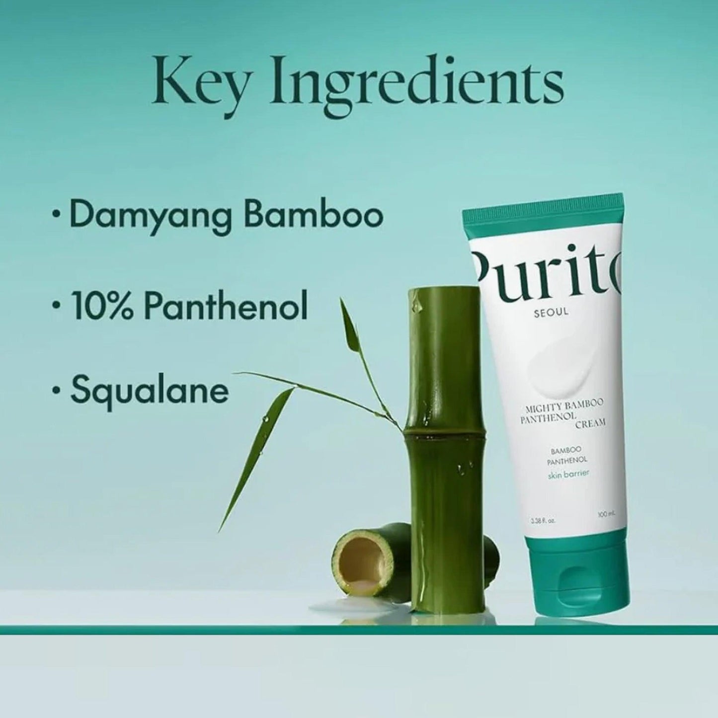 Purito Seoul Mighty Bamboo Panthenol Moisturizing Facial Cleanser + Cream