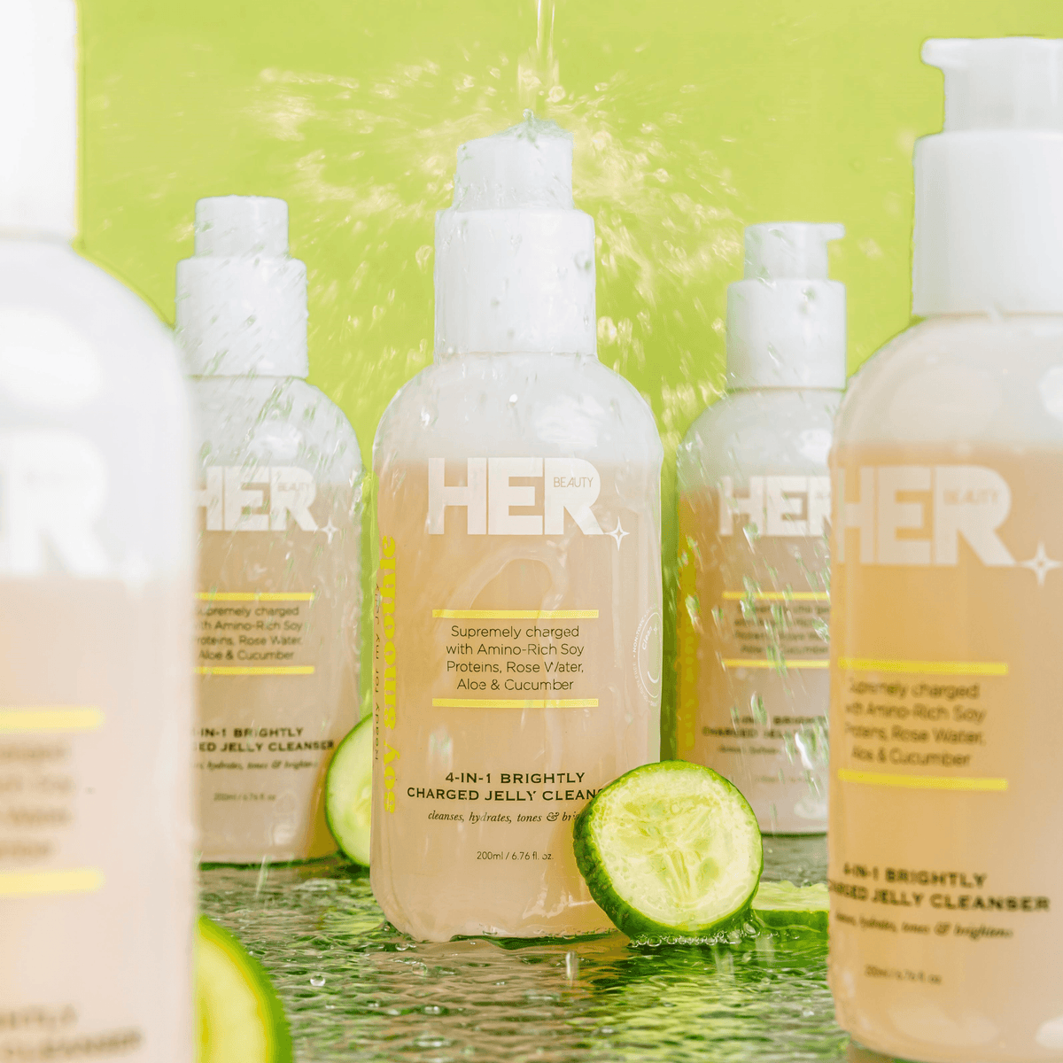 Her Beauty Soy Smoothie 4-In-1 Brightly Charged Jelly Cleanser 200ml