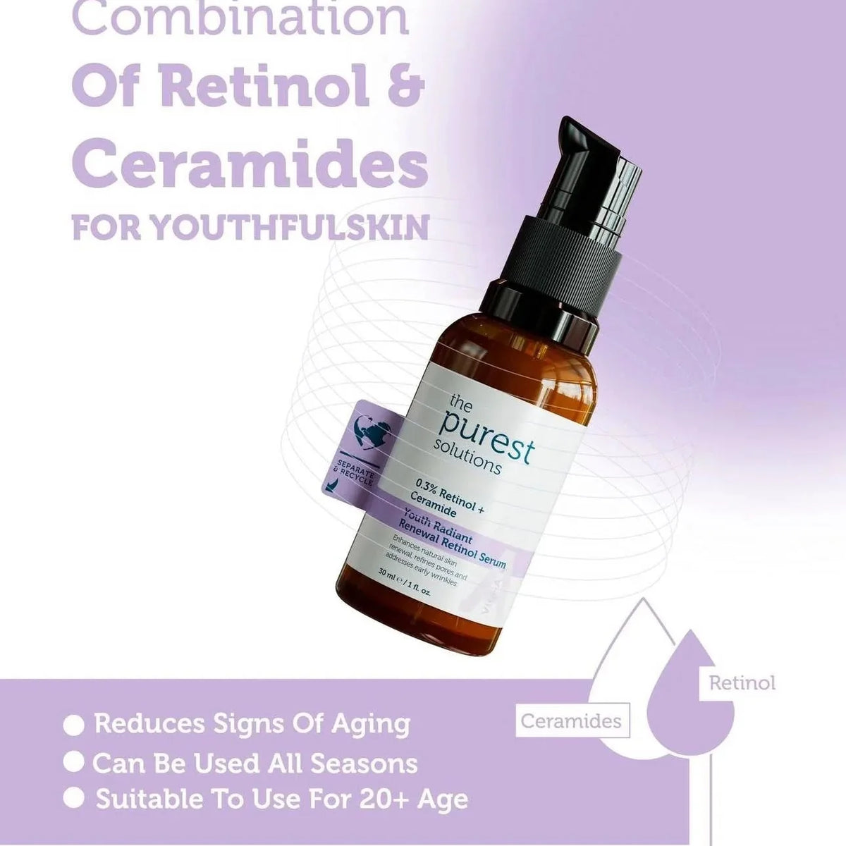 The Purest Solutions Youth Radiant Renewal Retinol Serum