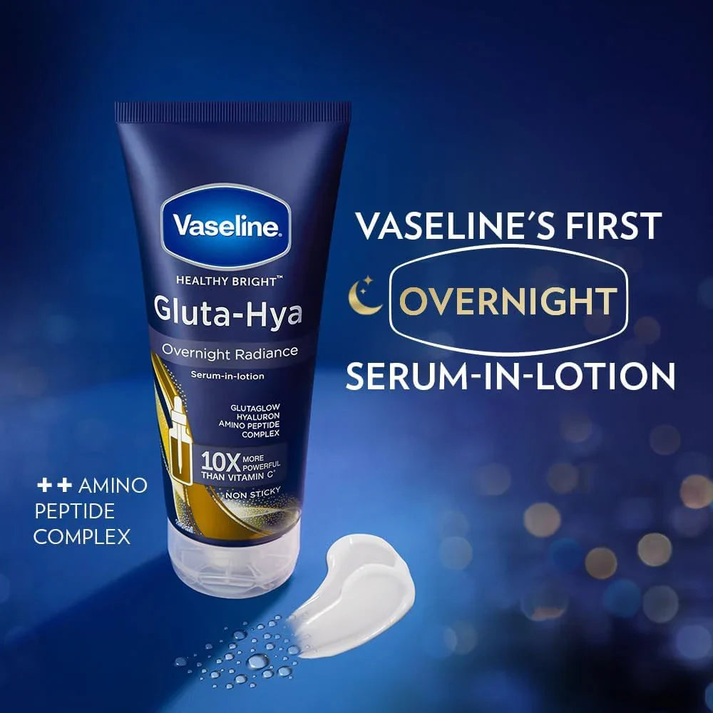 Vaseline Healthy Bright Gluta-Hya Over Night Radiance Repair Serum Burst Lotion
